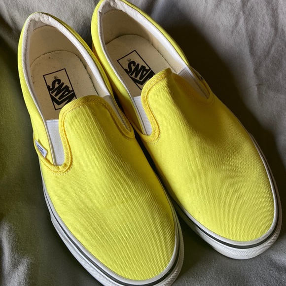 Slip On Pale Yellow Vans Light Yellow Checkerboard Slip On Vans Outlet